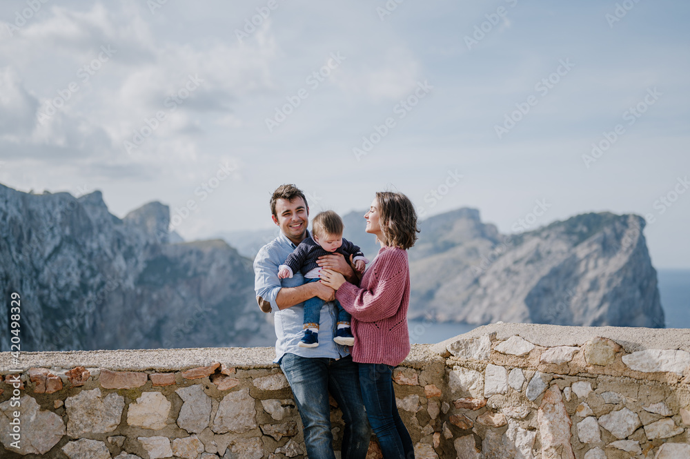 Loving family by the sea Loving family by the sea