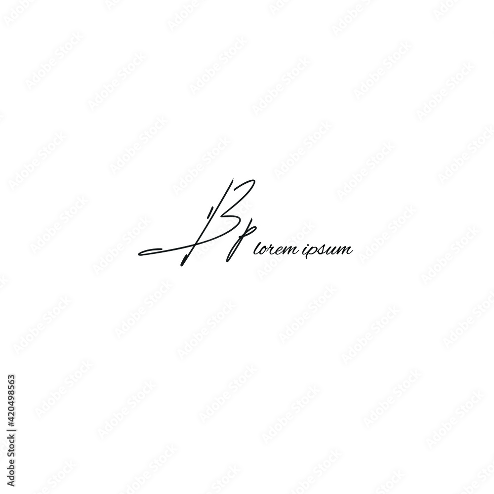 BP b p Initial handwriting creative fashion elegant design logo Sign Symbol template vector icon BP b p Initial handwriting creative fashion elegant design logo Sign Symbol template vector icon