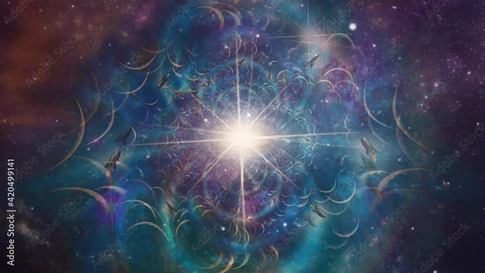Endless space. Planets and rockets in fractal dimensions