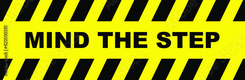 Caution vector sign. Mind the step sign
