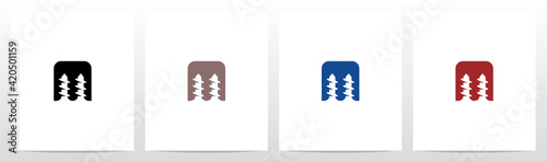 Screw On Letter Logo Design M