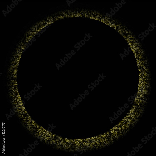 Abstract gradient circle persian pattern