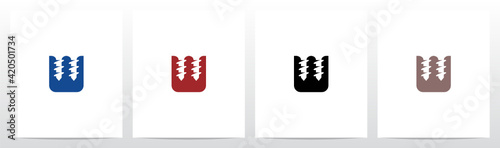 Screw On Letter Logo Design W