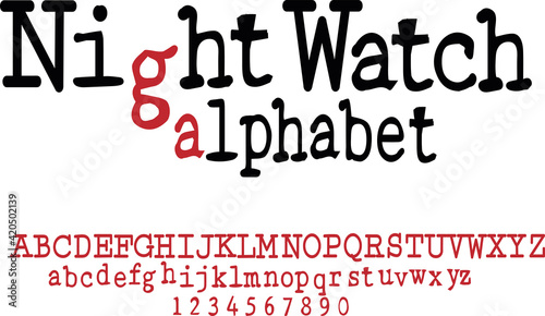 Classic typewritten font vector gothic font alphabet 