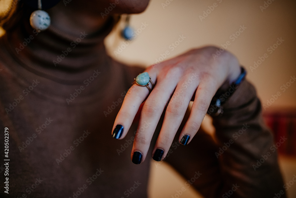 womans hands nails nail polish gel
