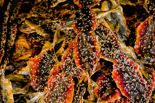 Dried seafood on the market...