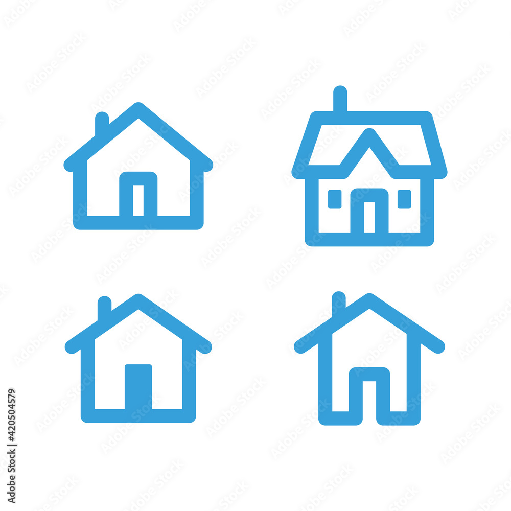 Set of house vector icons. Homes clipart symbols. Home pictogram collection. Set of house vector icons. Homes clipart symbols. Home pictogram collection.