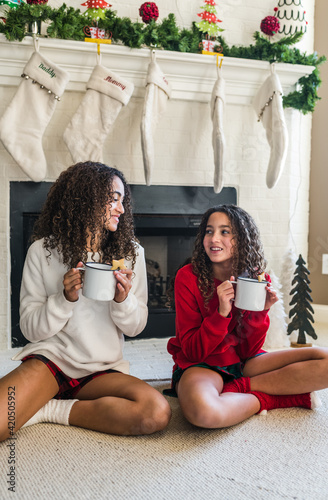 Drinking hot chocolate photo