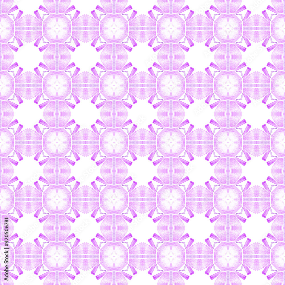 Exotic  seamless pattern. Purple valuable boho