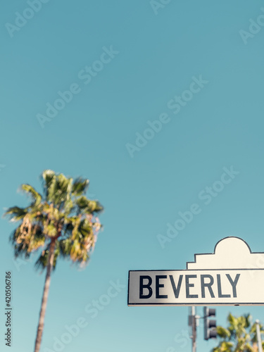 Beverly Hills street sign photo