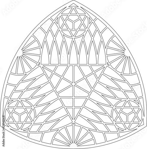 Rose Window, Fig. 21, triangular 1, half 1, framework