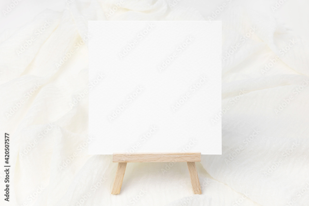 Card 5x5 Mockup in beige background Card 5x5 Mockup in beige background
