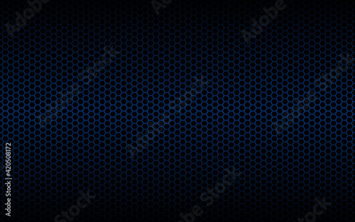 Abstract dark background with blue polygonal grid. Abstract vectormodern creative design. Colorful vector illustration