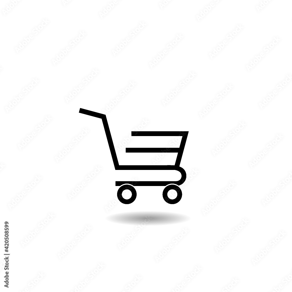 Shopping Cart icon with shadow Shopping Cart icon with shadow