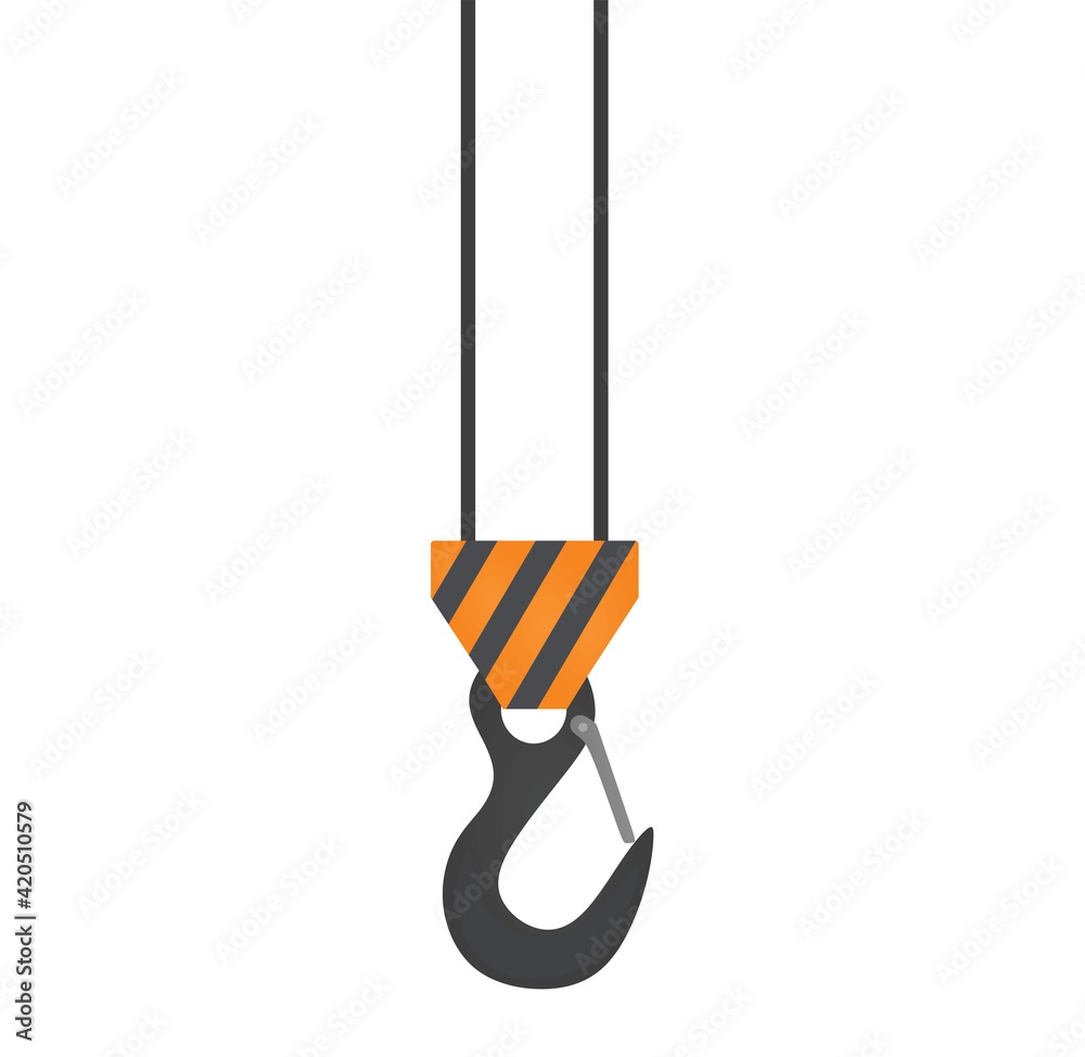 Container hook isolated. vector illustration Container hook isolated. vector illustration