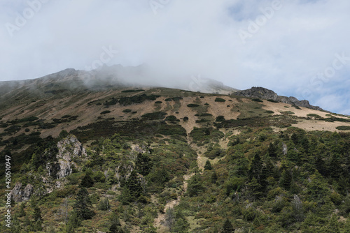 mountains and clouds along the Yunnan-Tibet route