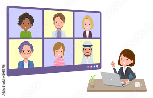 flat type business women_web-meeting-perspective
