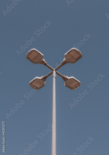 Lampost with multidirectional lightling photo