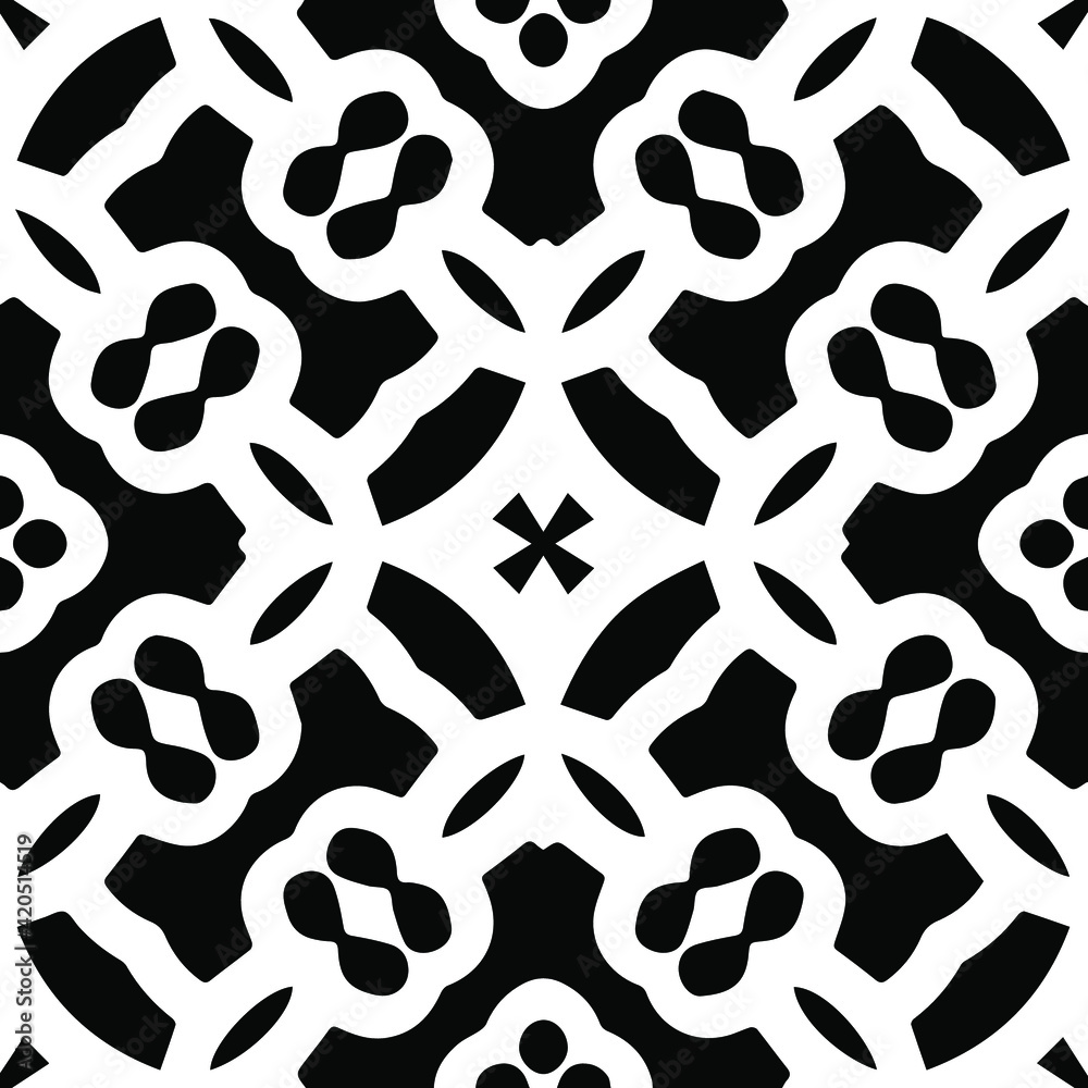 Geometric vector pattern with triangular elements. Seamless abstract ornament for wallpapers and backgrounds. Black and white patterns. Geometric vector pattern with triangular elements. Seamless abstract ornament for wallpapers and backgrounds. Black and white patterns.