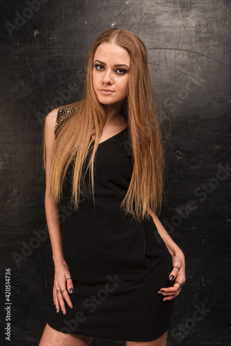 Beautiful girl with long hair