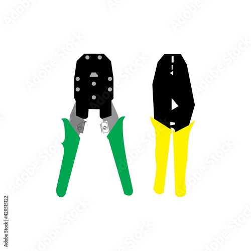 crimping plier vector design