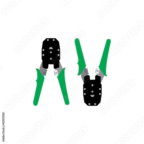crimping plier vector design