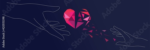 hand of mother and child broken heart boarding child rejection quarrel