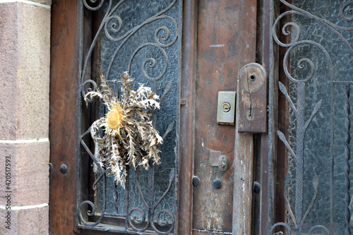 old door with lock
