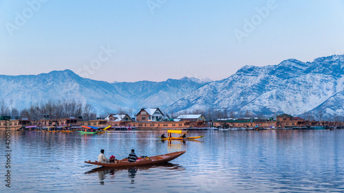 Twilight over Dal Lake, Kashmir