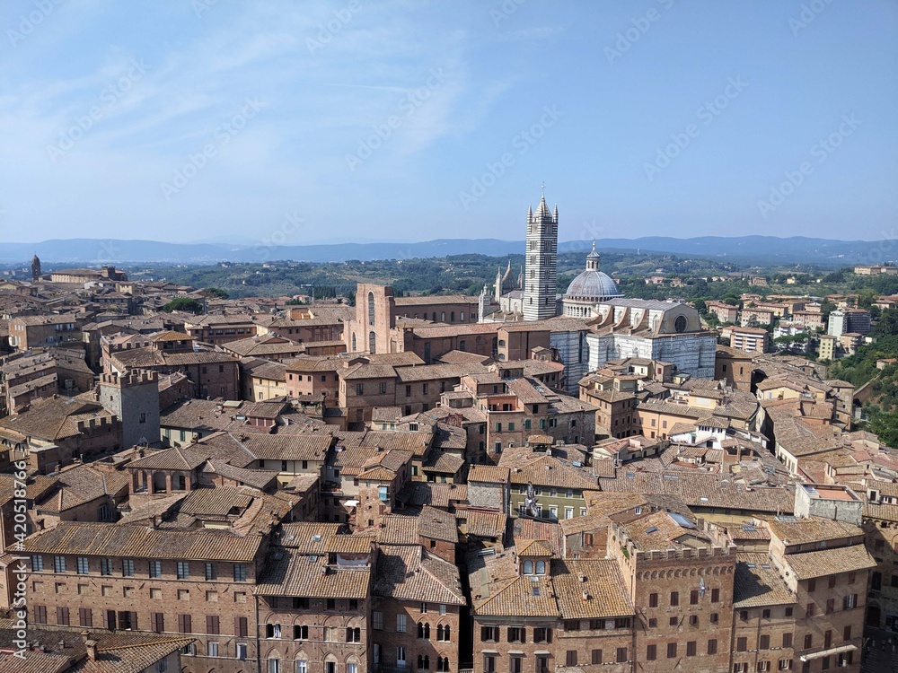 View of the Piazza del Campo, Italy