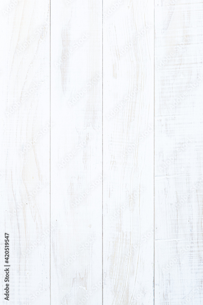 Naklejka premium White wooden background.
