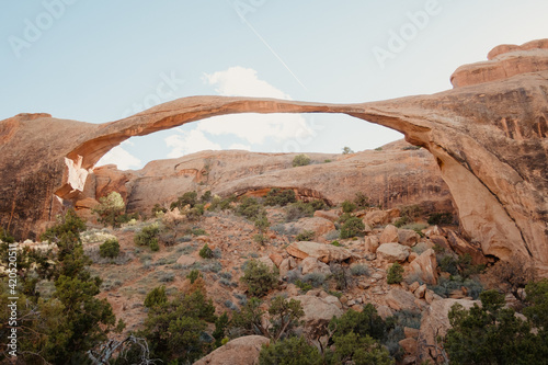 Landscape arch on a sunny day