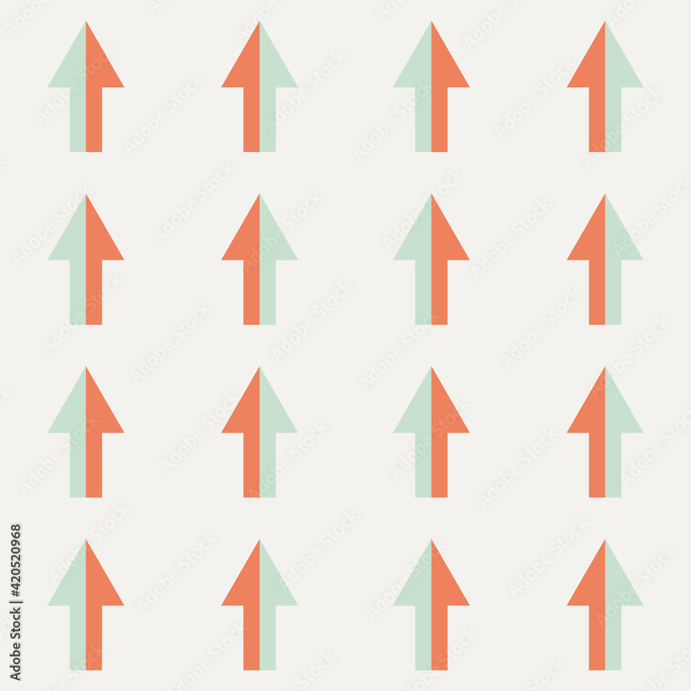 Cute geo arrow seamless pattern. Endless start sign background of geometric shapes. Cute geo arrow seamless pattern. Endless start sign background of geometric shapes.
