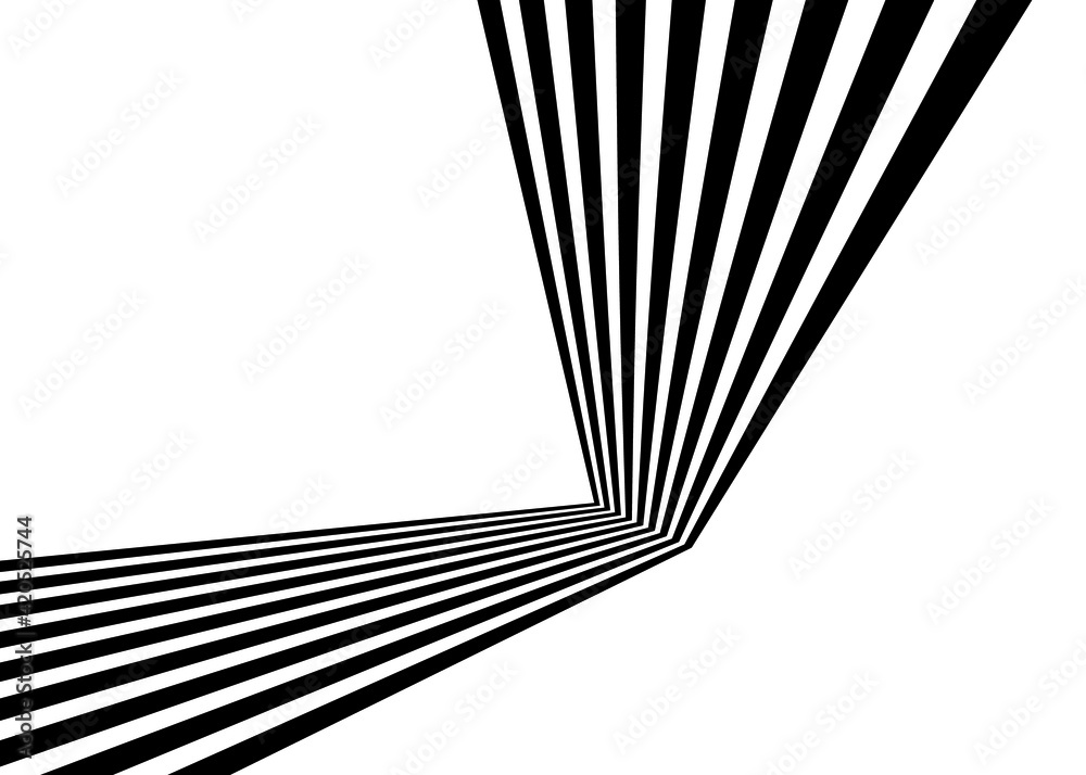 Abstract pattern of black parallel broken lines on a white background. Trendy vector background
