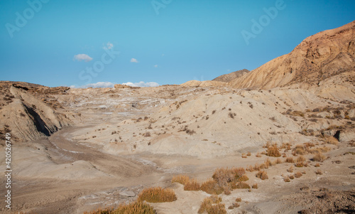 Landscape in the Tabernas Desert Almeria Spain
