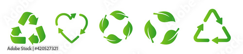Recycle icon. Recycle vector symbols. Vector illustration
