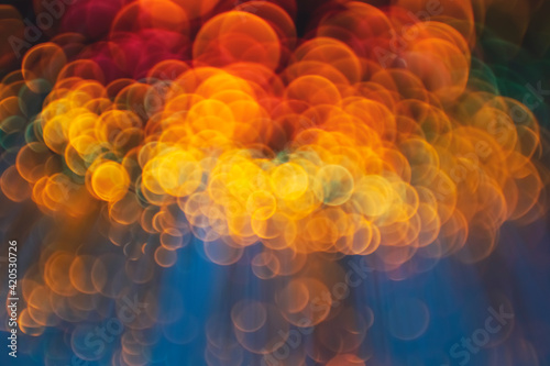 Golden Light Bokeh from Fibre Optics