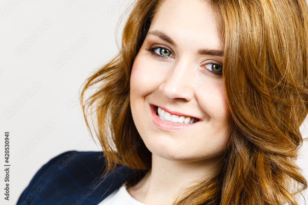 Woman with long healthy brown hair Woman with long healthy brown hair