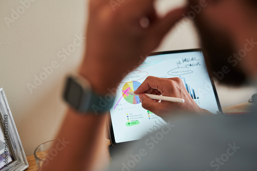 Man drawing chart