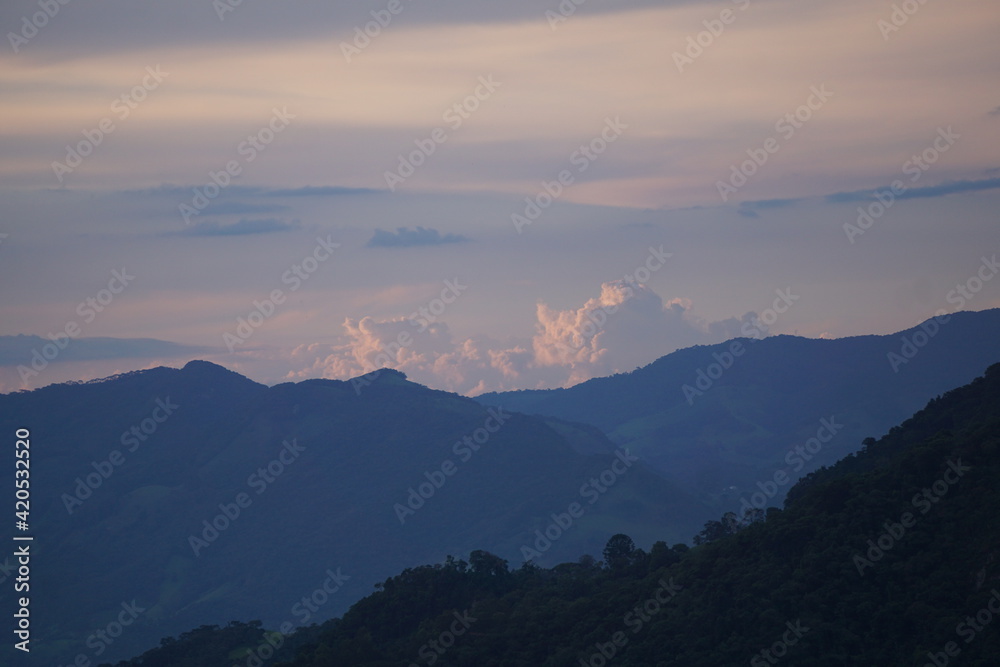 brazilian mountain sunset
