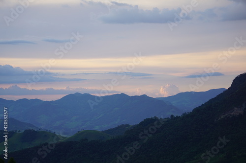 Fototapeta Naklejka Na Ścianę i Meble -  brazilian mountain sunset