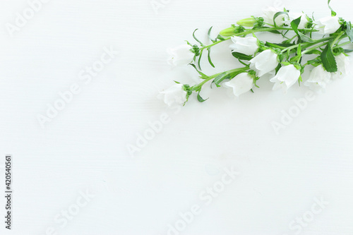spring bouquet of white bell flowers