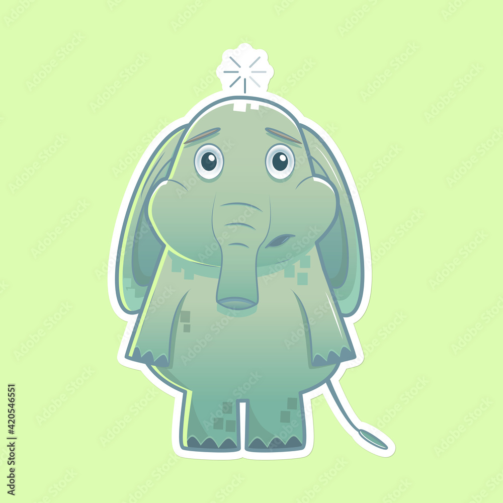 Fototapeta premium cute elephant illustration