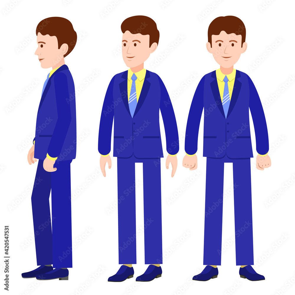A person in profile and full face. Front view. Side view. Man sideways and in front Vector image of a person for animation. Editable strokes. All the details are on separate layers with names.
A person in profile and full face. Front view. Side view. Man sideways and in front Vector image of a person for animation. Editable strokes. All the details are on separate layers with names.