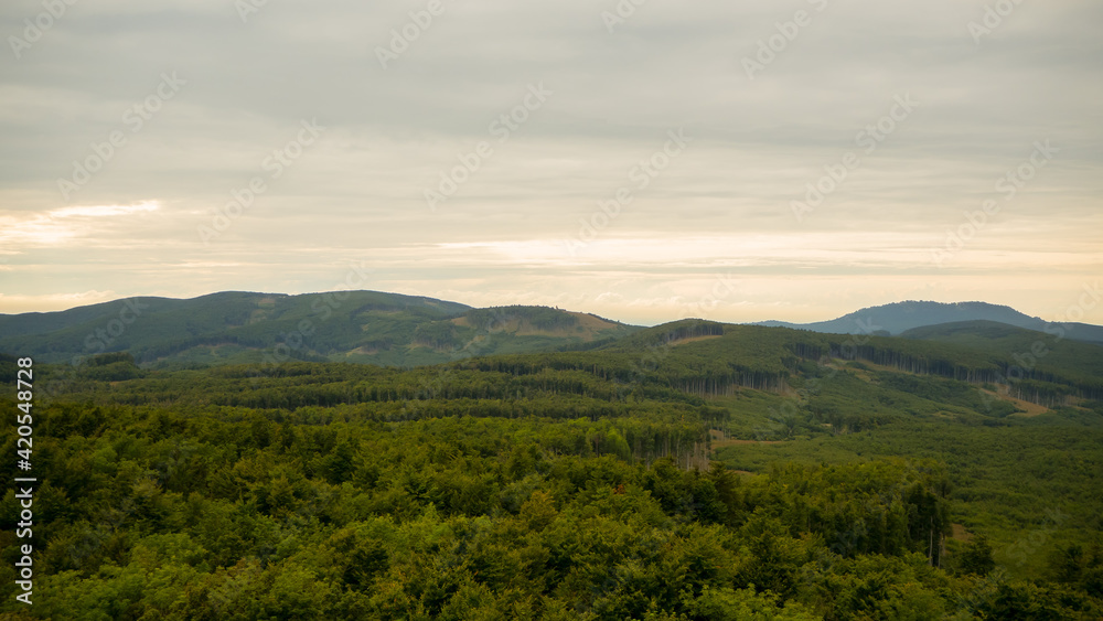 Fototapeta premium Panoramic view near the Slovak town of Modra