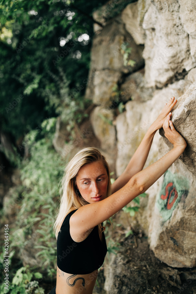 Blond Woman on the nature