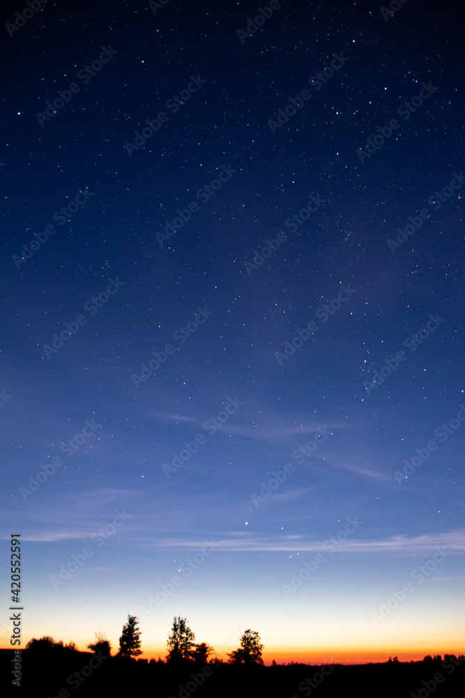 Fototapeta premium nightsky-aurora high panorama