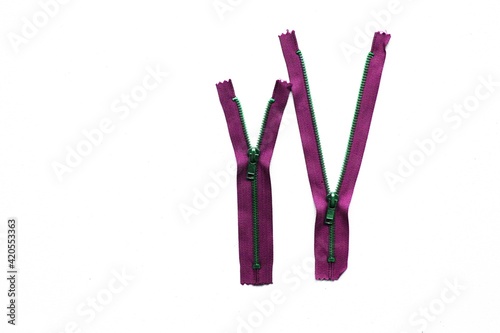 two lilac zippers