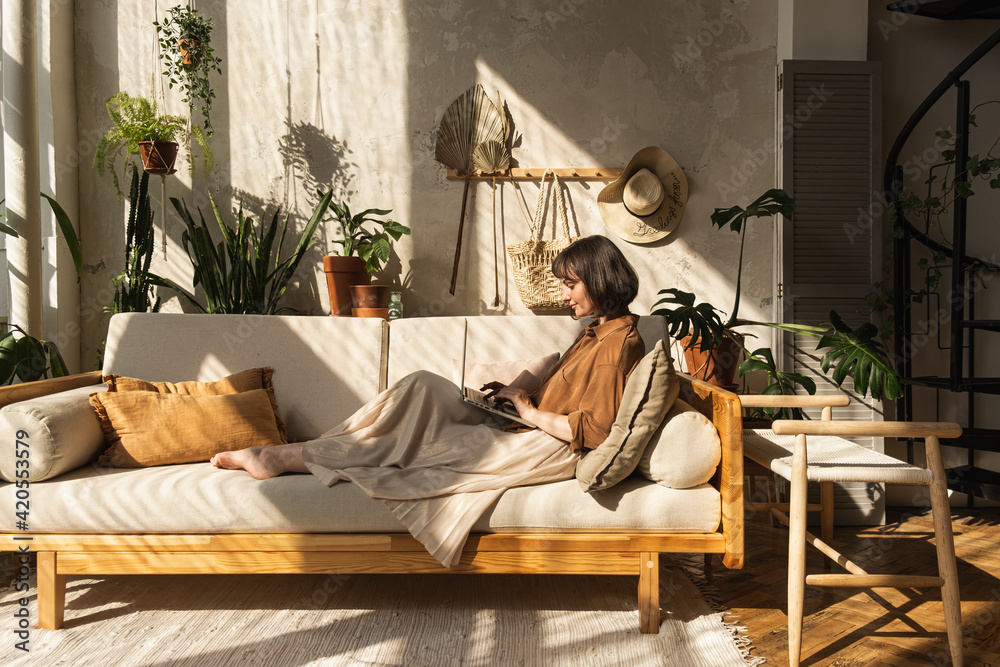Business woman at home Business woman at home