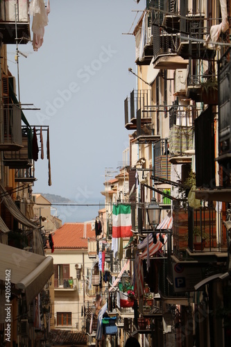 Street in Cefal    Sicily Italy